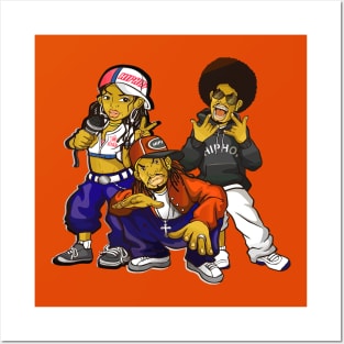 hip hop png amazing trio icon Posters and Art